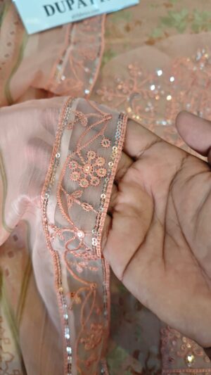 MOHAGNI Lawn Embroidered Dress With Chiffon Ready To Wear Dupatta