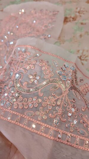 MOHAGNI Lawn Embroidered Dress With Chiffon Ready To Wear Dupatta