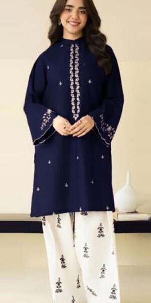 4 PEEZWAN Lawn Emboridered 2pc Suit With Necline Embroidered