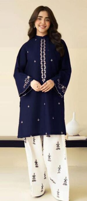 4 PEEZWAN Lawn Emboridered 2pc Suit With Necline Embroidered