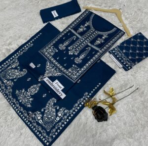 SAPPHIRE Lawn Embroidered Suit With Embroidery Trouser 2pc