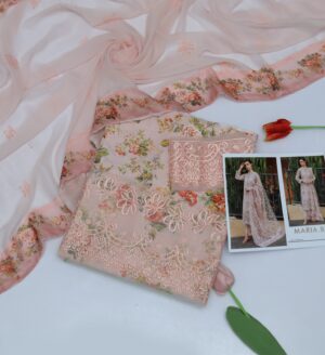 MARIA B Lawn Embroidered and Printed 3pc Suit