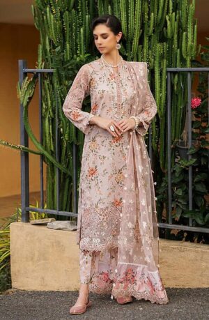 MARIA B Lawn Embroidered and Printed 3pc Suit