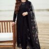 Nureh Beautiful Black Suit With Embroidery Patches