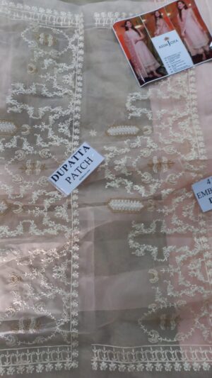 Hania Amir Lawn Heavy Embroidery Peech Suit 3pcs