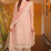 Hania Amir Lawn Heavy Embroidery Peech Suit 3pcs