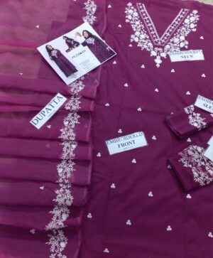 PEZWAAN Lawn Embroidered 3pc Suit High Quality Stuff