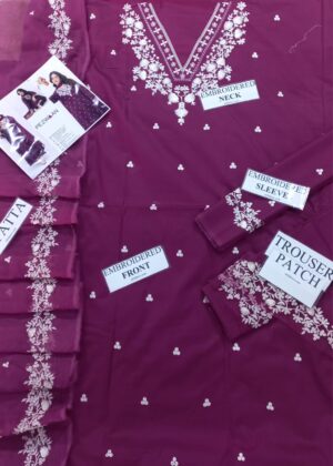PEZWAAN Lawn Embroidered 3pc Suit High Quality Stuff