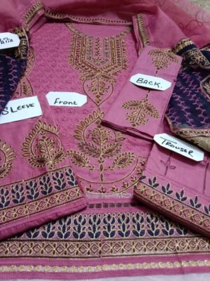TAWAKKAL Full Heavy Embroidery Cotton Suit With Hand Work