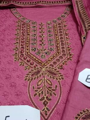TAWAKKAL Full Heavy Embroidery Cotton Suit With Hand Work
