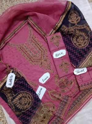 TAWAKKAL Full Heavy Embroidery Cotton Suit With Hand Work
