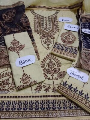 TAWAKKAL Cotton Full Heavy Embroidery Suit With Embroidered Trouser