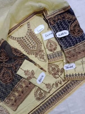 TAWAKKAL Cotton Full Heavy Embroidery Suit With Embroidered Trouser