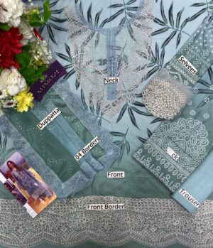 NUREH Lawn Full Heavy Embroidery With Chikankari 3pc Suit