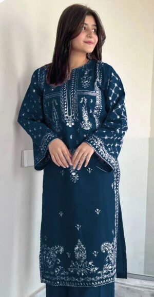 SAPPHIRE Lawn Embroidered Suit With Embroidery Trouser 2pc